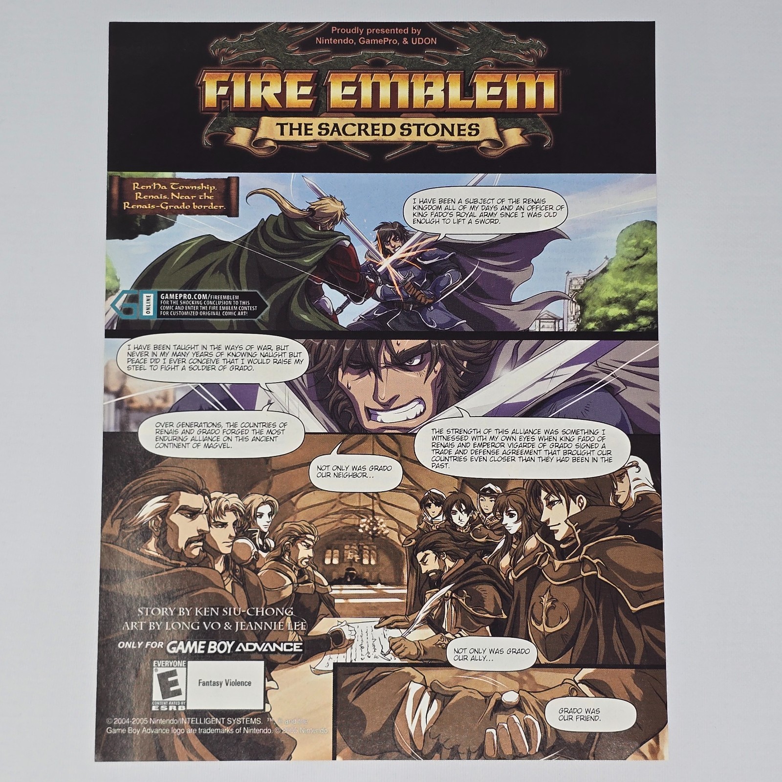 Fire Emblem the Scared Stones Game Boy Advance Our Neighbor Print Ad/Poster