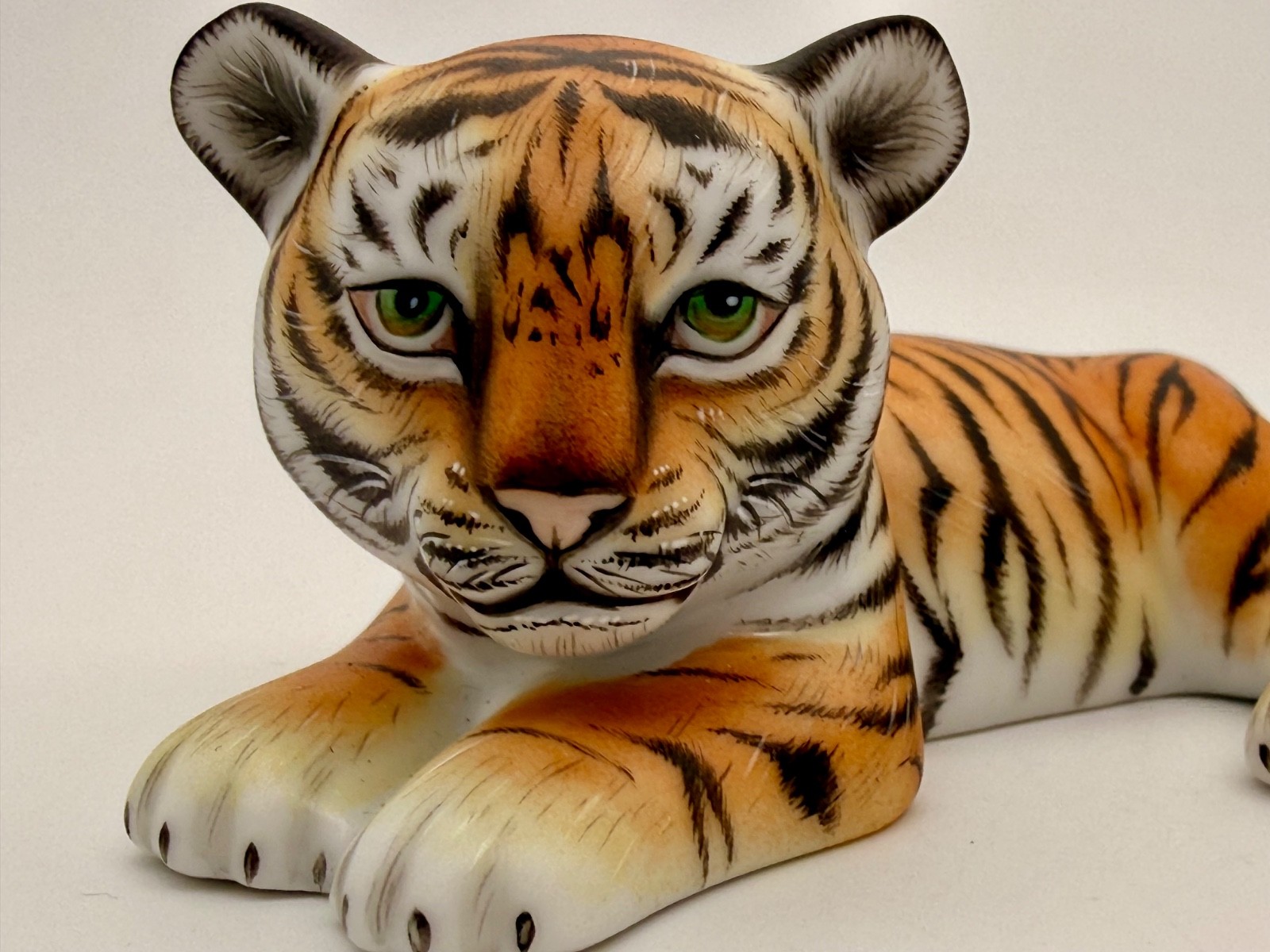 Herend Guild Smithsonian Tiger Cub 15687 - Rare Natural Finish - Mint Condition