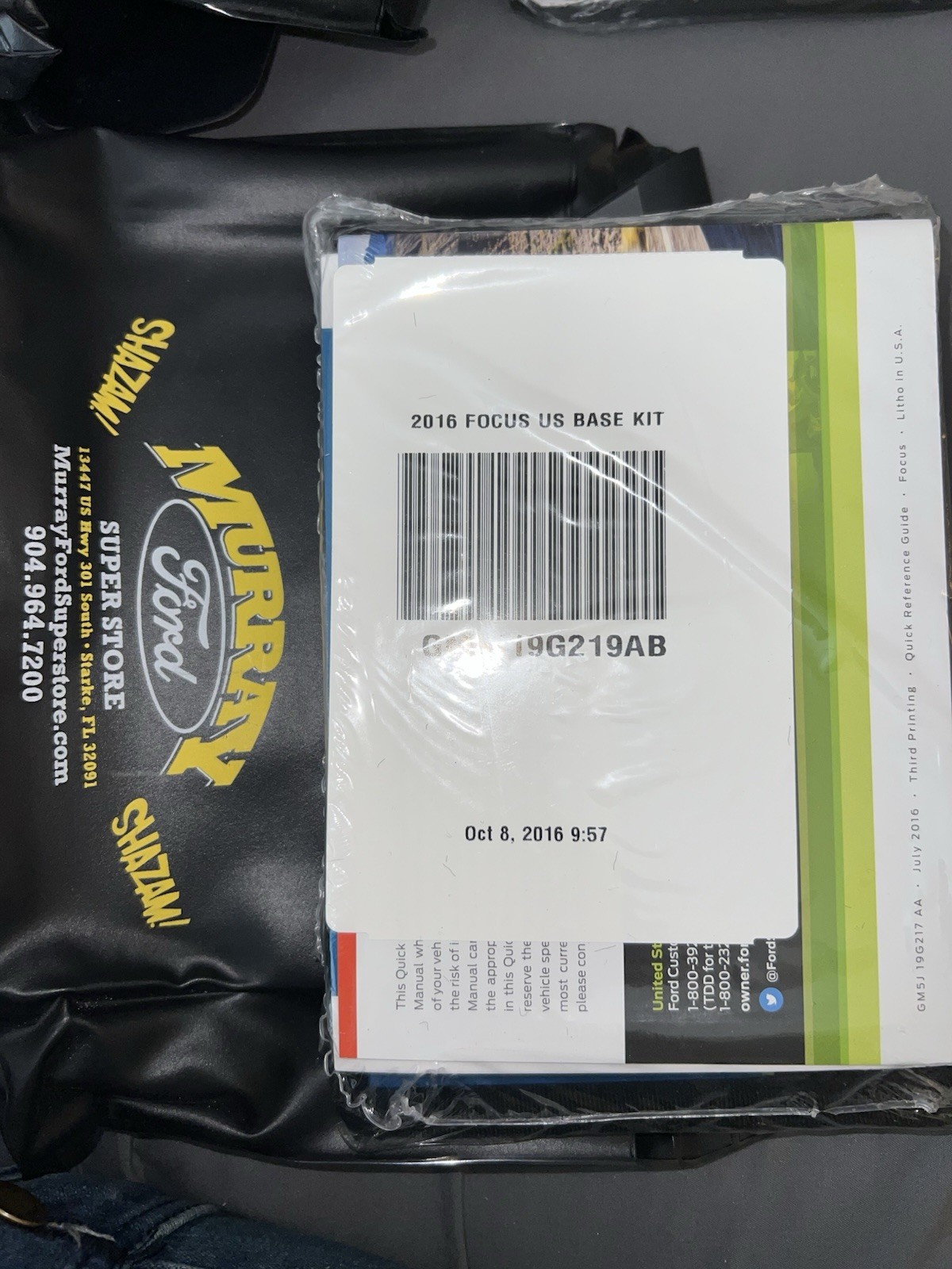 2016 Factory Sealed Ford focus US Base Kit With Manual