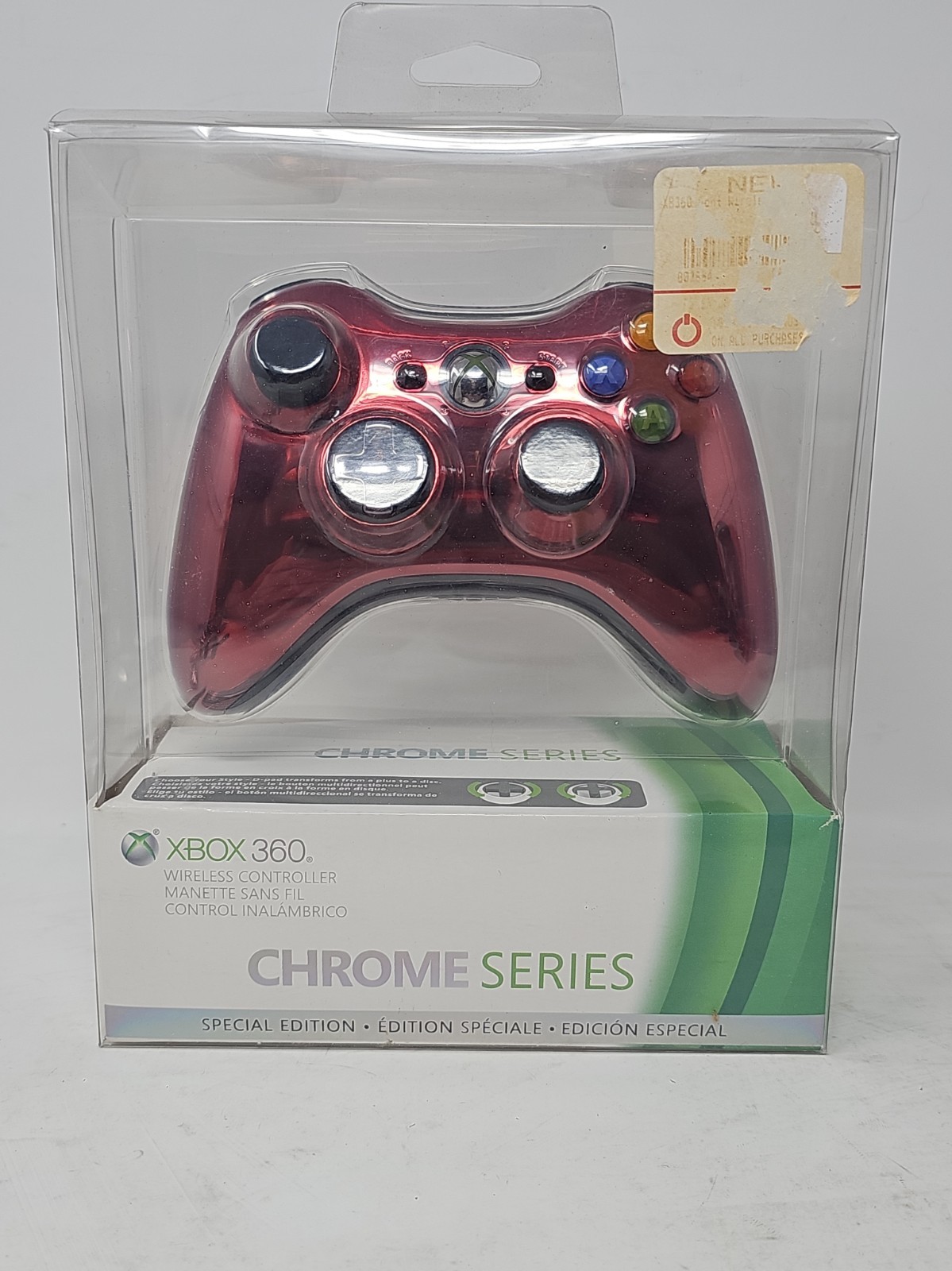 Official Microsoft Xbox 360 Red Chrome Wireless Controller 1403 OEM gamepad