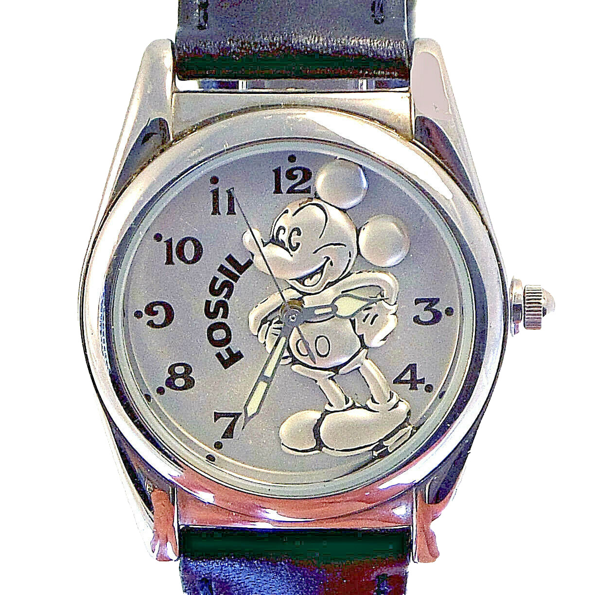 Mickey Mouse Rare 3-D Look Dial, New In Box Fossil Unworn Collectible Watch $99