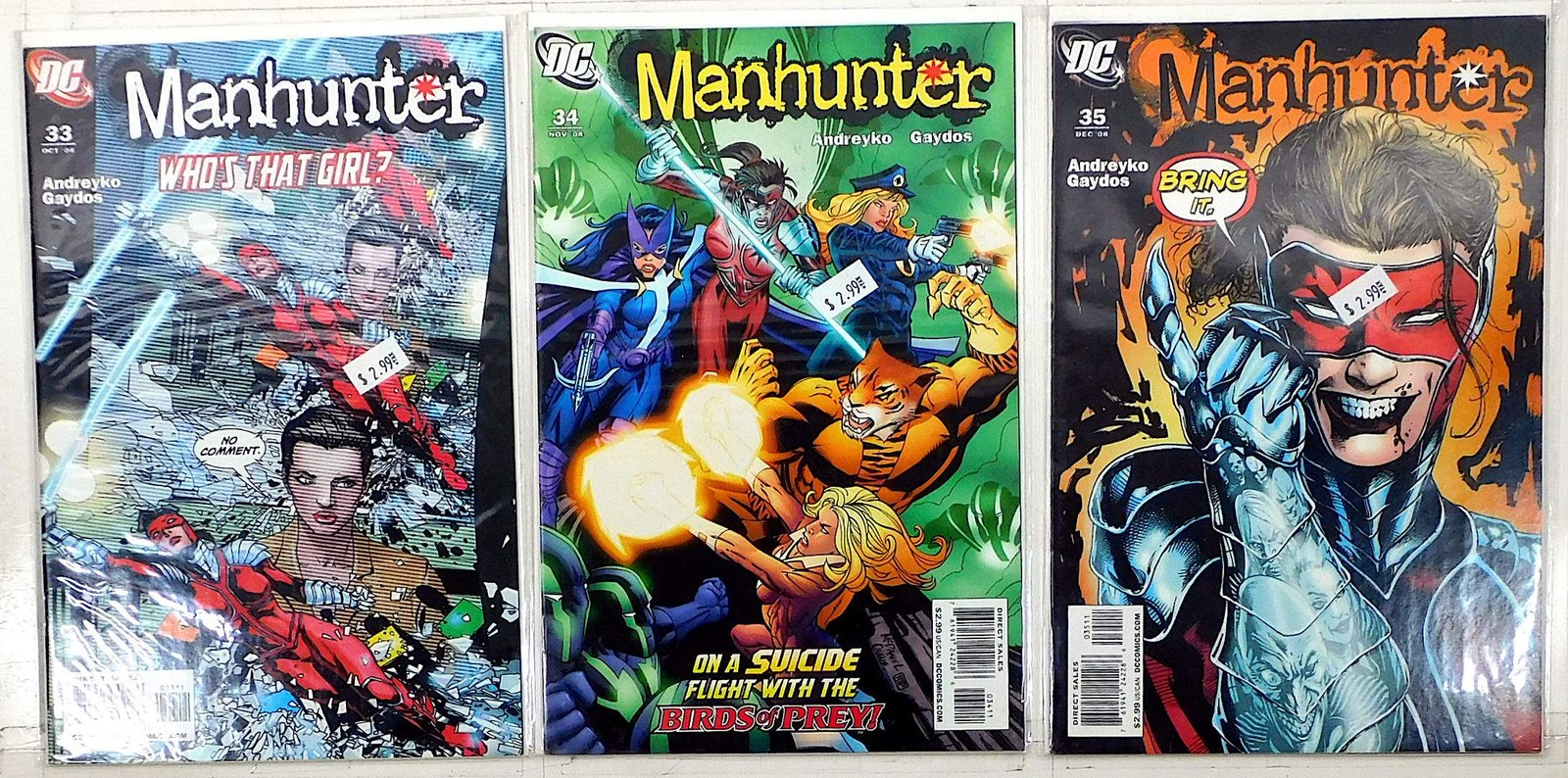 Manhunter Lot of 3 #33, 34, 35 (2008) DC Comics 1st Print Comic Books