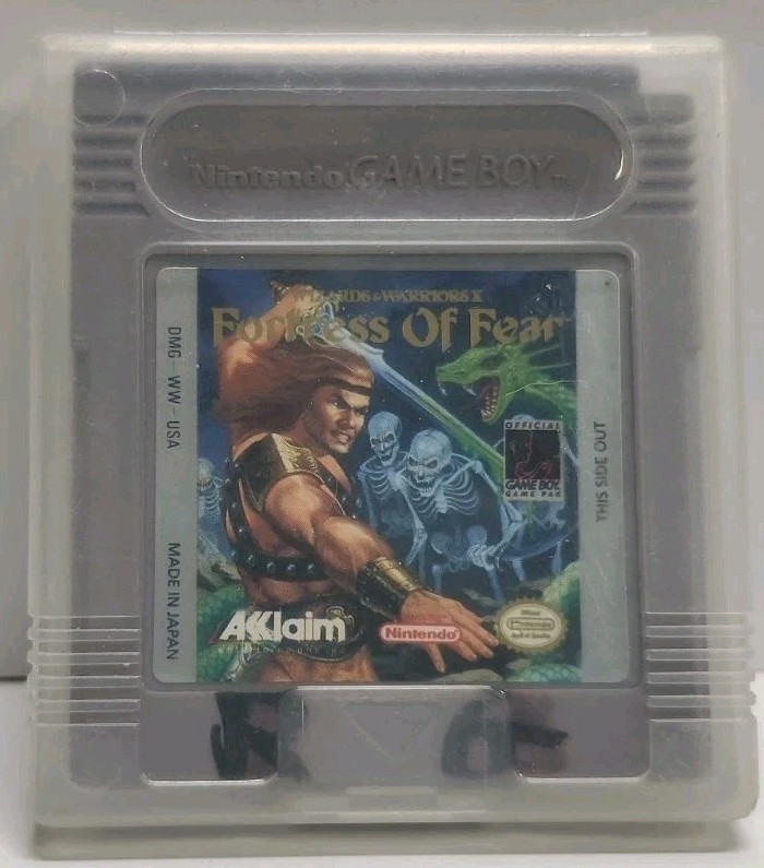 Fortress of Fear Wizards & Warriors X Nintendo Game Boy 1990 Authentic With Case