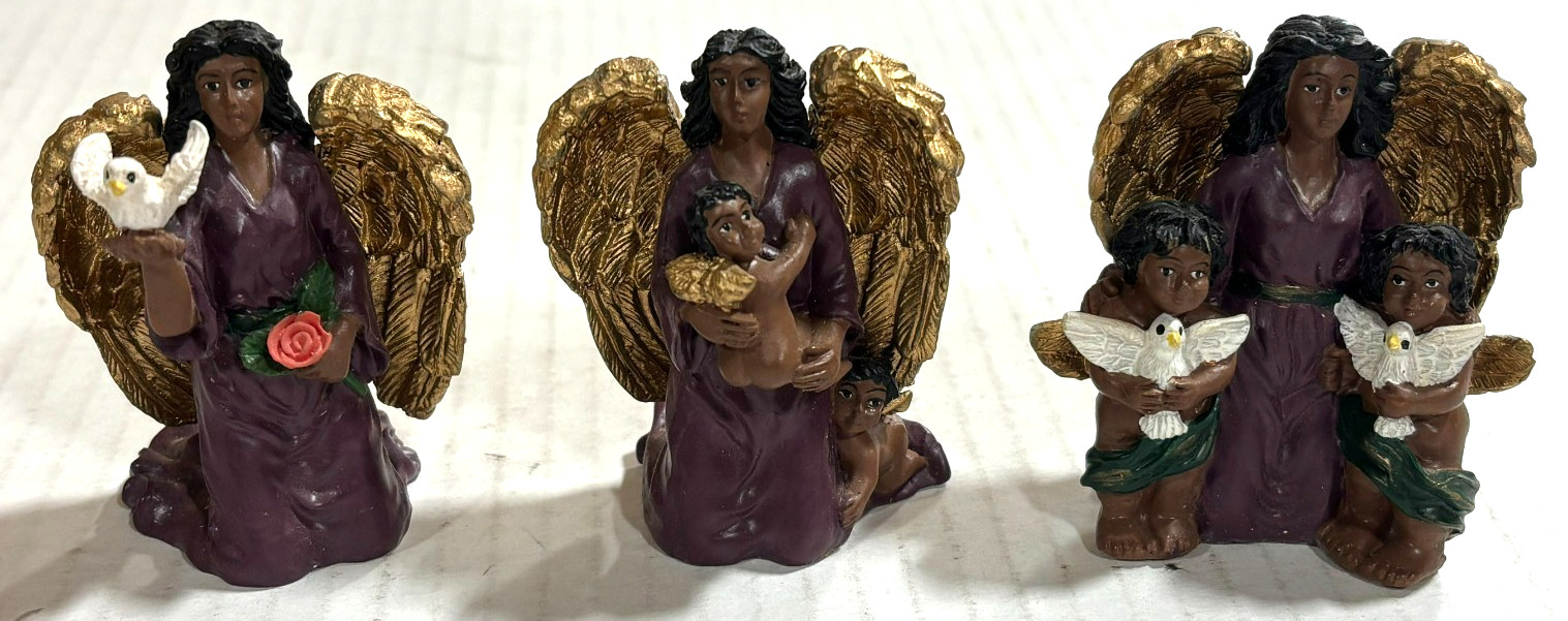 Young's Collectables - BLACK ANGEL Miniature Figurines, New (Set of 3)