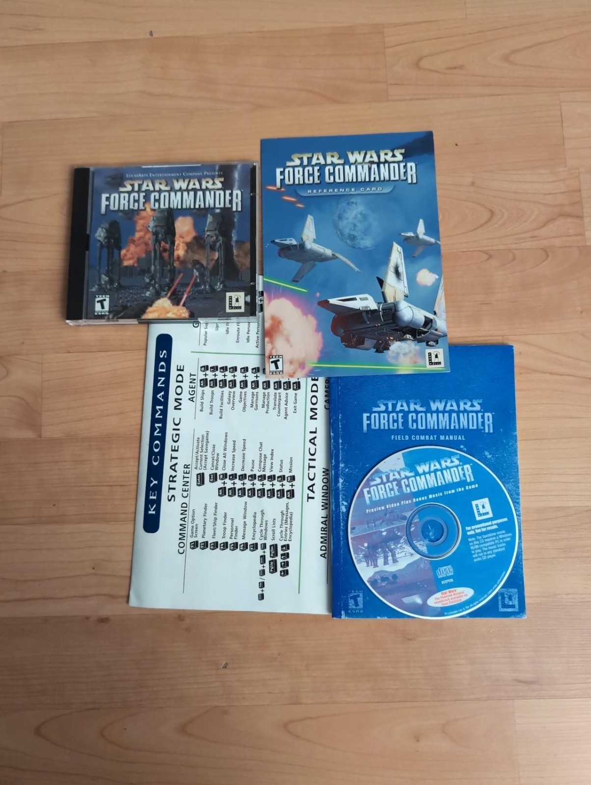 Vintage 2000 Star Wars Force Commander LucasArts PC CD-ROM plus extras