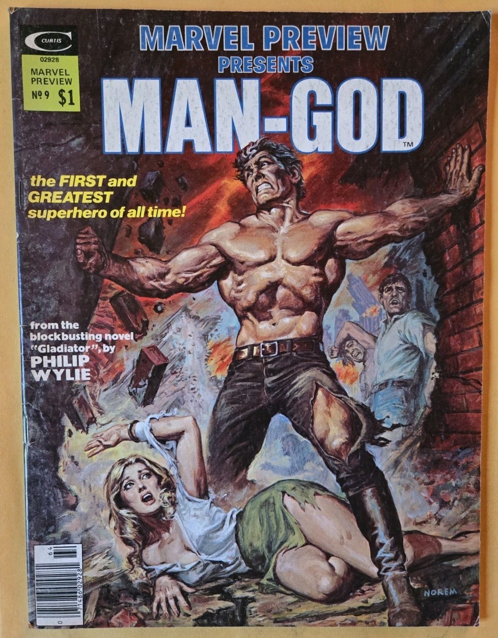Marvel Preview #9 VG (4.0) Man-God Origin Star Hawk Marvel Comics Winter 1976
