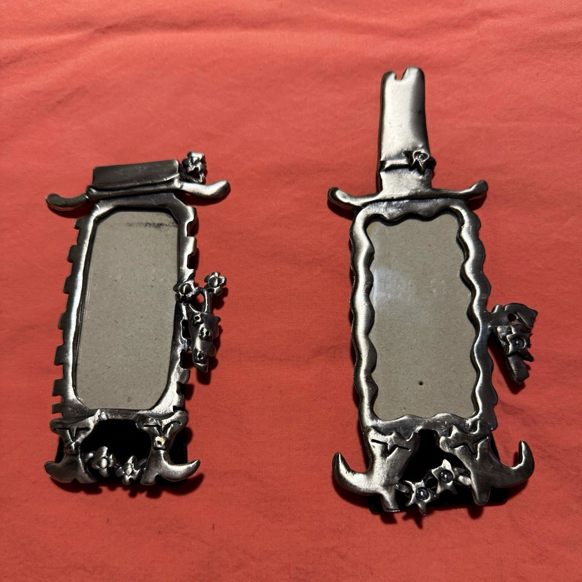 Vintage Ashleigh Manor Pewter Picture Frame Set Whimsical Wizard Witch Goth Set