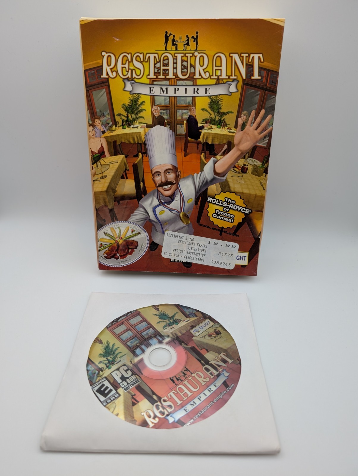 Restaurant Empire ~ PC 2003 CIB Retail Box  Small Box No Manual
