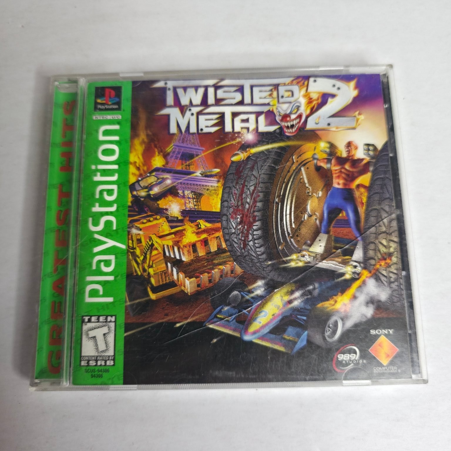 Twisted Metal 2 Greatest Hits Sony PlayStation 1 PS1 SCUS-94306 Disc Case