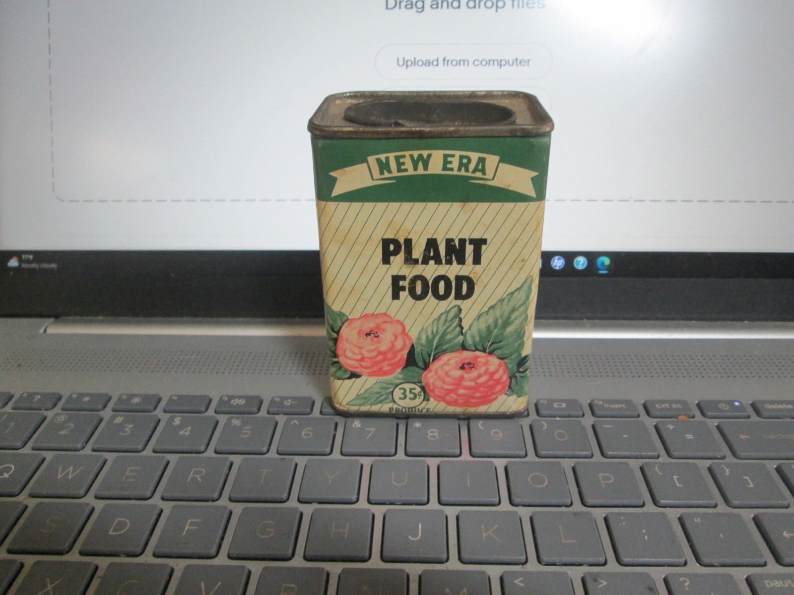 Vintage New Era Plant Food Container & Tin