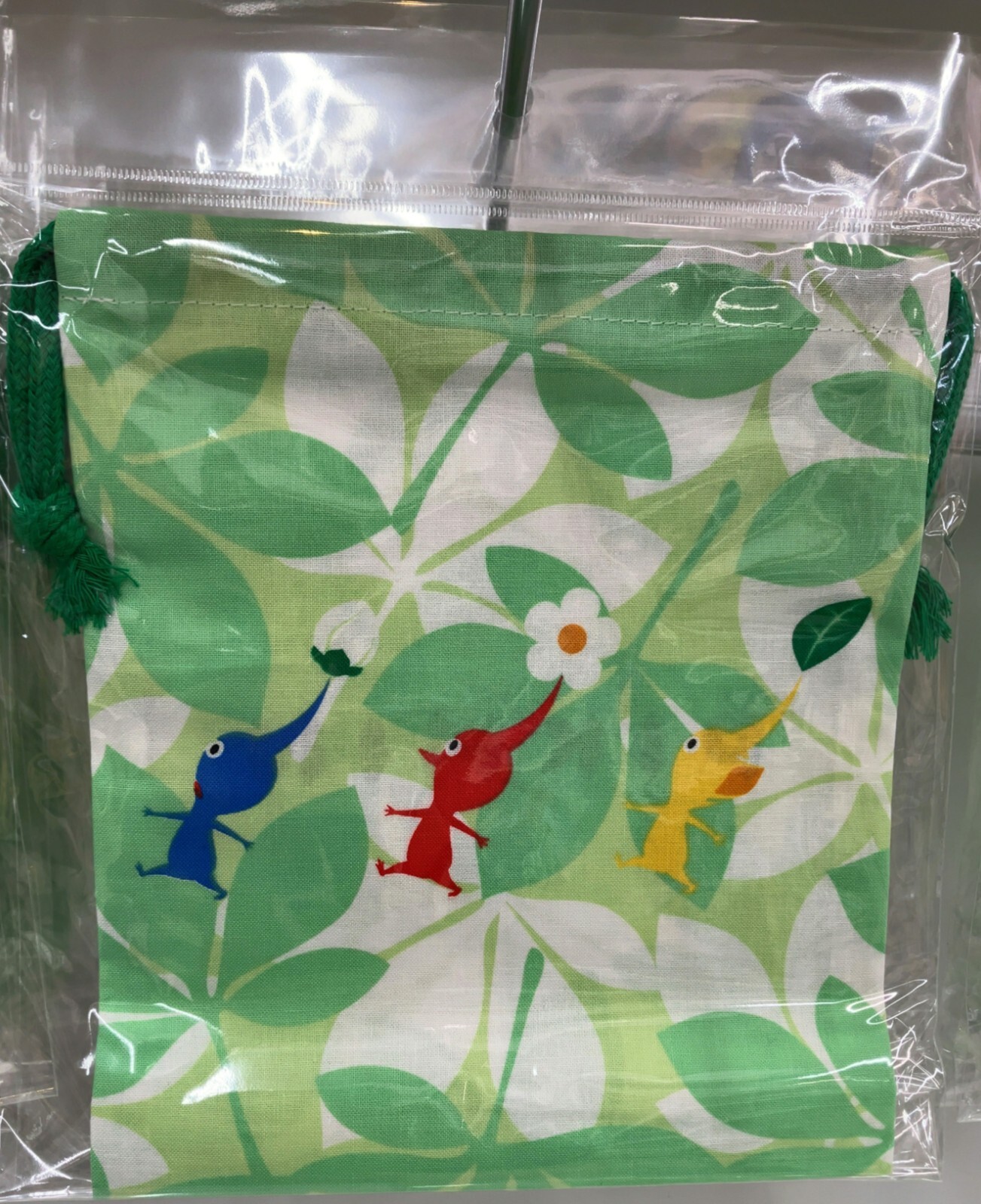 Pikmin Drawstring Bag Pouch Blue Yellow Red Pikmin Character New Japan