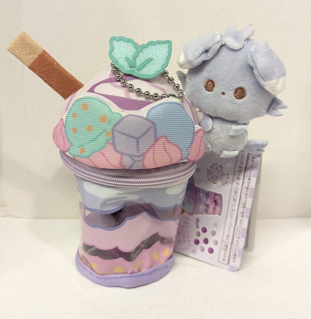 Espurr Pokepeace Pokemon Center Japan Blueberry Parfait Plush keychain