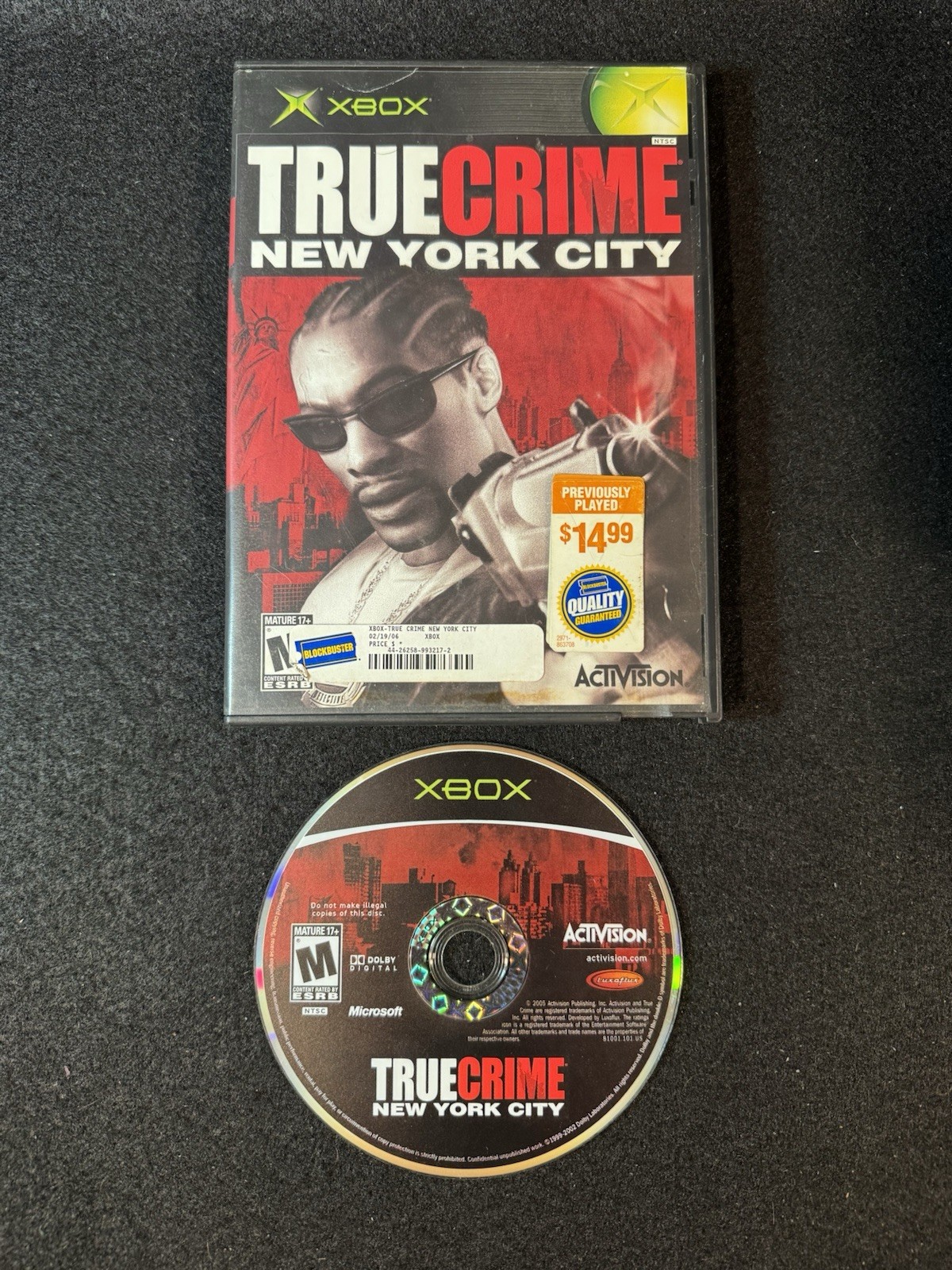 True Crime: New York City (Microsoft Xbox, 2005)