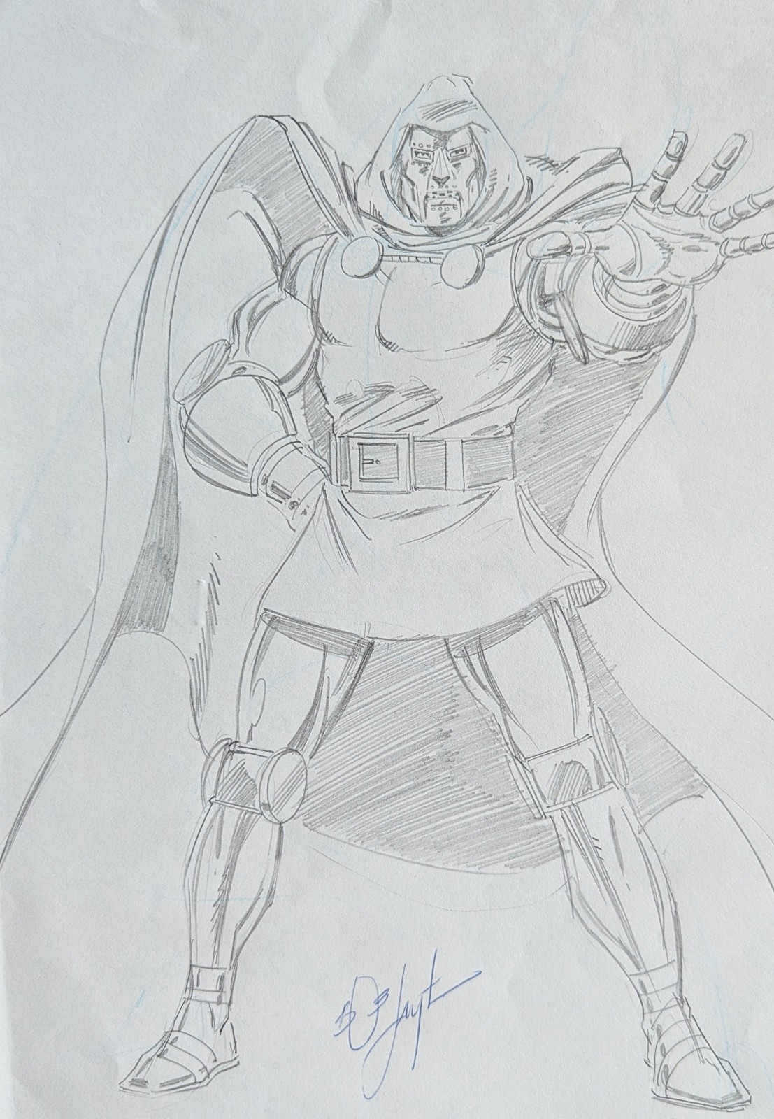 Bob Layton Original Sketch--Dr. Doom / Drawn in 1983 / 9