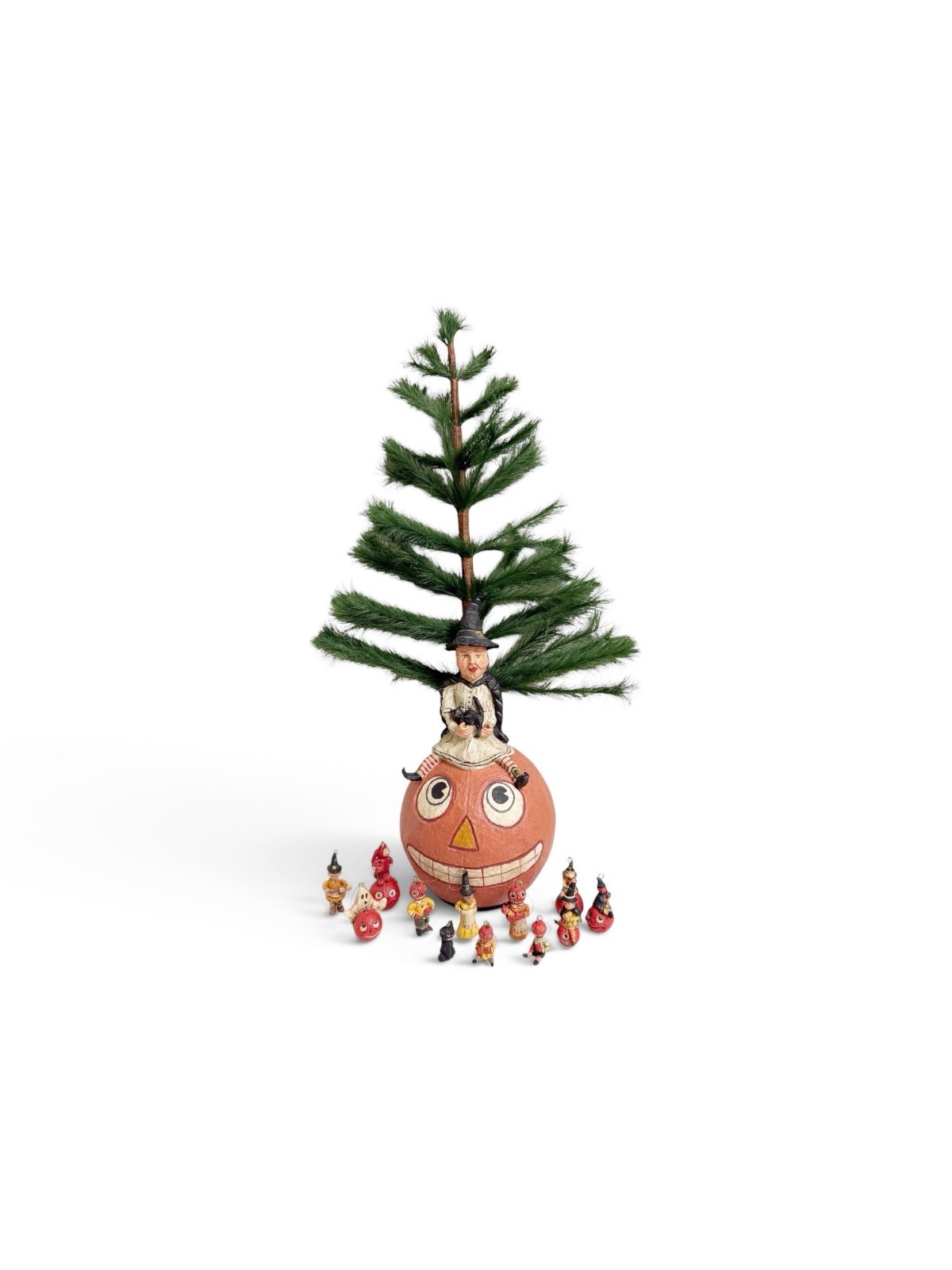 PoliWoggs Halloween Witch Tree Critchfield Fortunato Vintage Miniature Ornaments