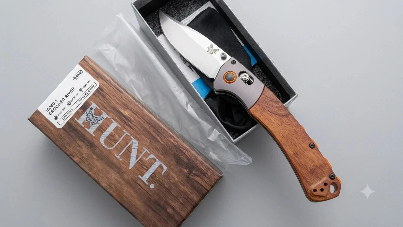 Benchmade CROOKED RIVER 15080-1 CPM-S30V Folding Knife new authentic