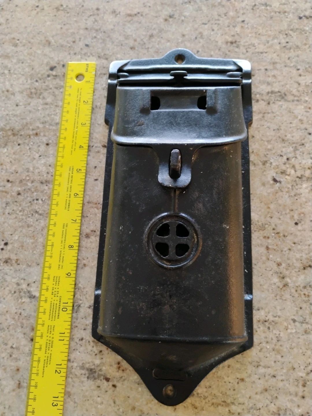Antique Griswold Cast Iron Wall Mount Mailbox Model 106B
