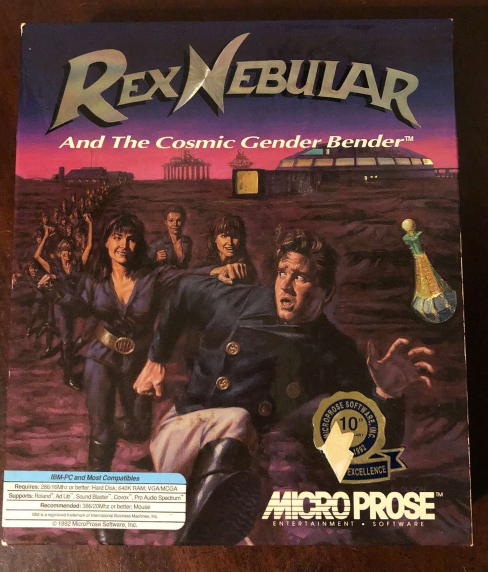 Rex Nebular and the Cosmic Gender Bender (Ibm-PC, 1992) Box and Manual Only