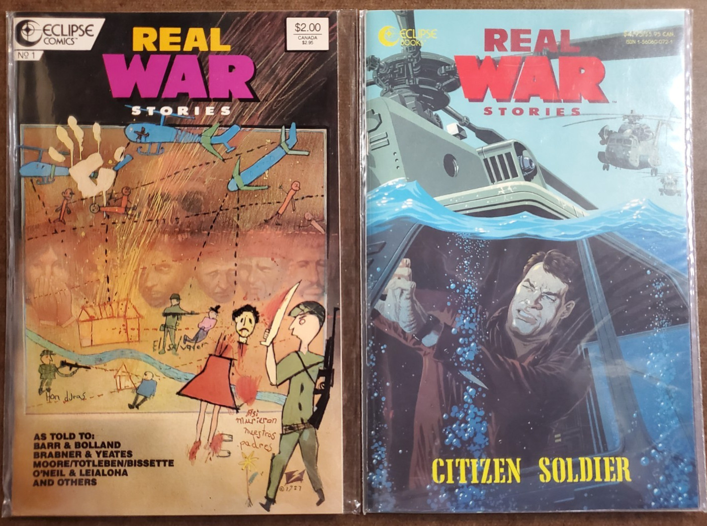 Eclipse Comics Real War Stories #1-2 Complete Set - 1987, 1991 - High Grade