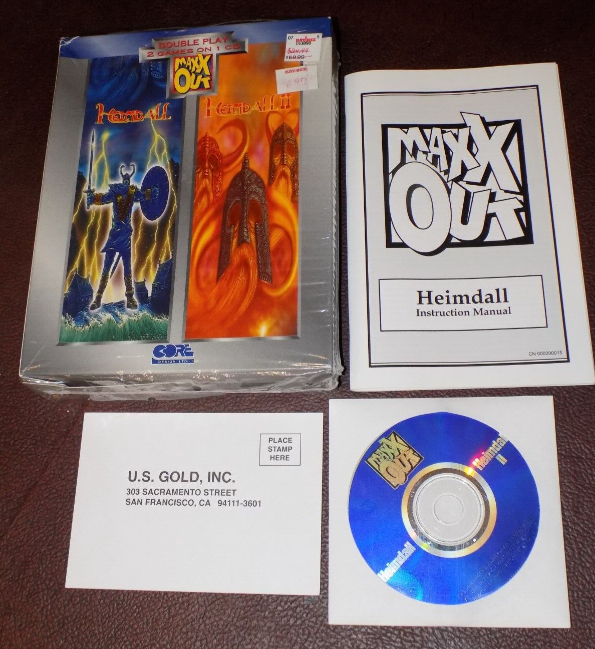 Heimdall & Heimdall II  Maxx Out Core Design Limited PC CD Rom Big Box 2 Games