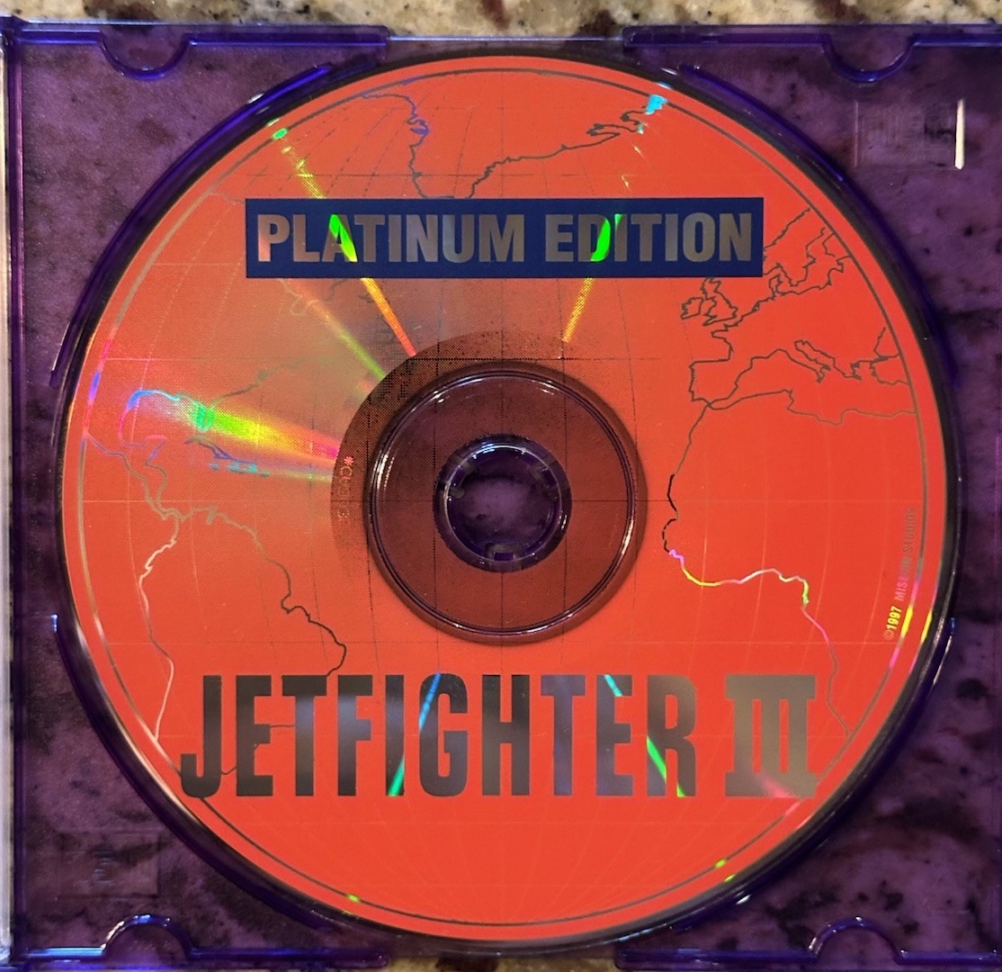 Jetfighter 3 CD Rom PC Video Game 1996 Mission Studios Disk Only