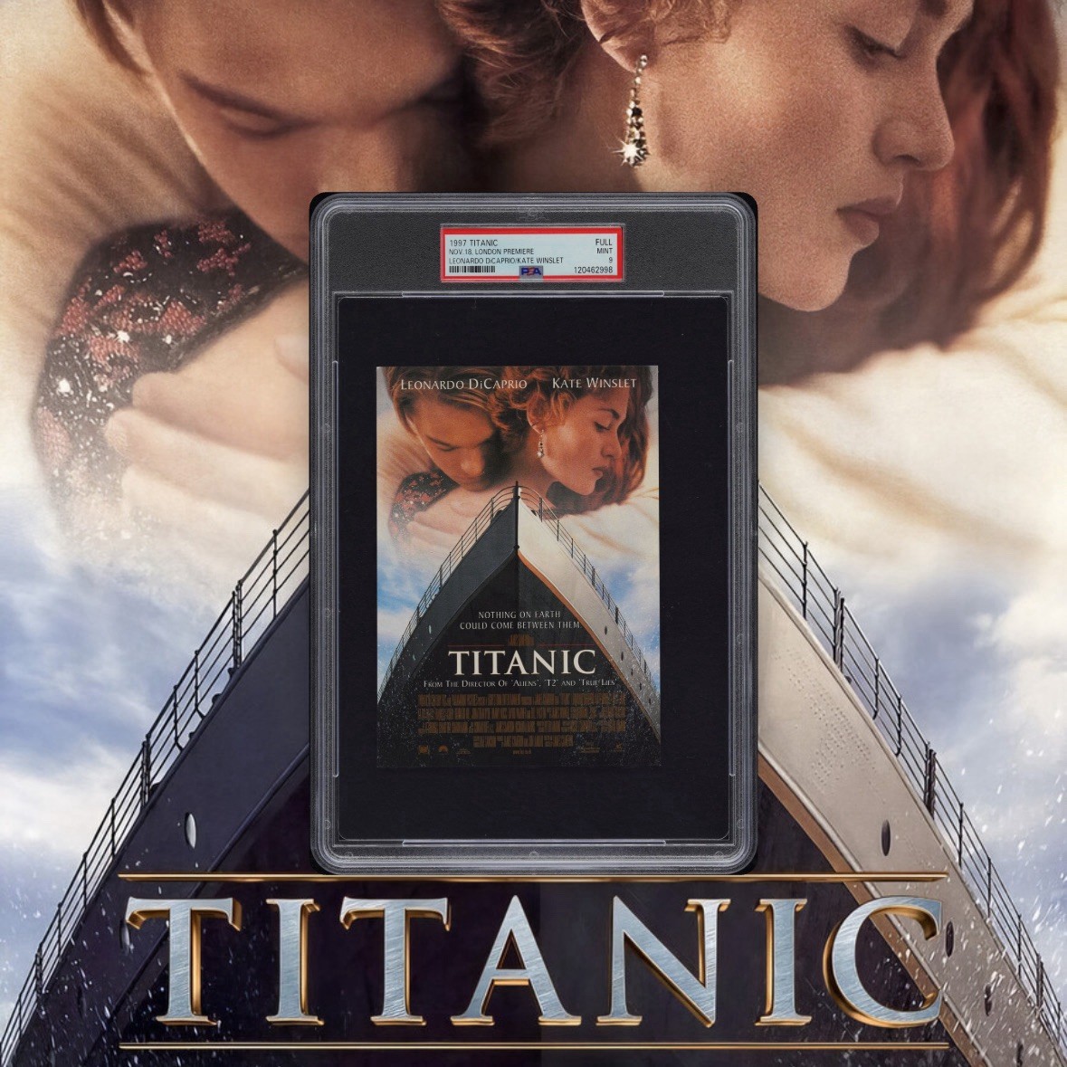 1997 Titanic Royal Premiere Ticket  PSA 9  - Leonardo Di Caprio/Winslet