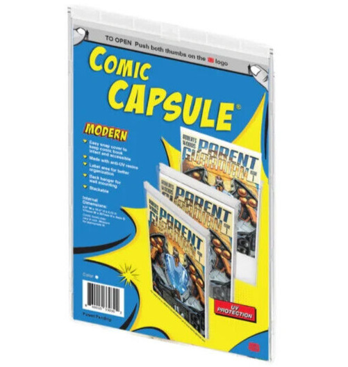 10 Current Modern ComicCapsule Clear Comic Book Plastic Protector UV Protection
