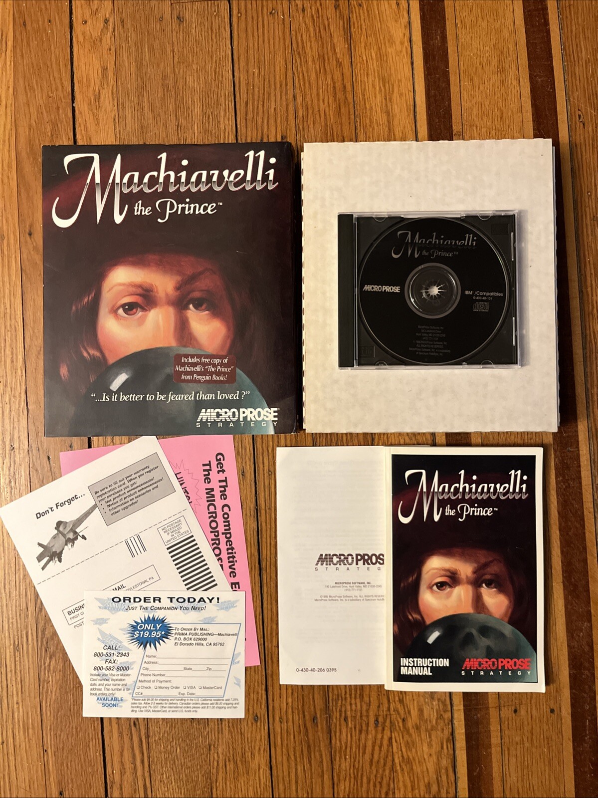 Machiavelli The Prince Windows PC CD-ROM Microprose Strategy Big Box Complete