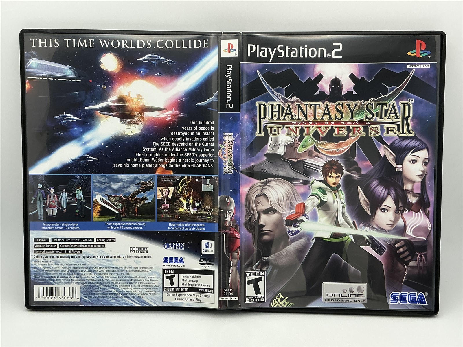 Phantasy Star Universe (PlayStation 2, 2006) Complete Tested Working - 