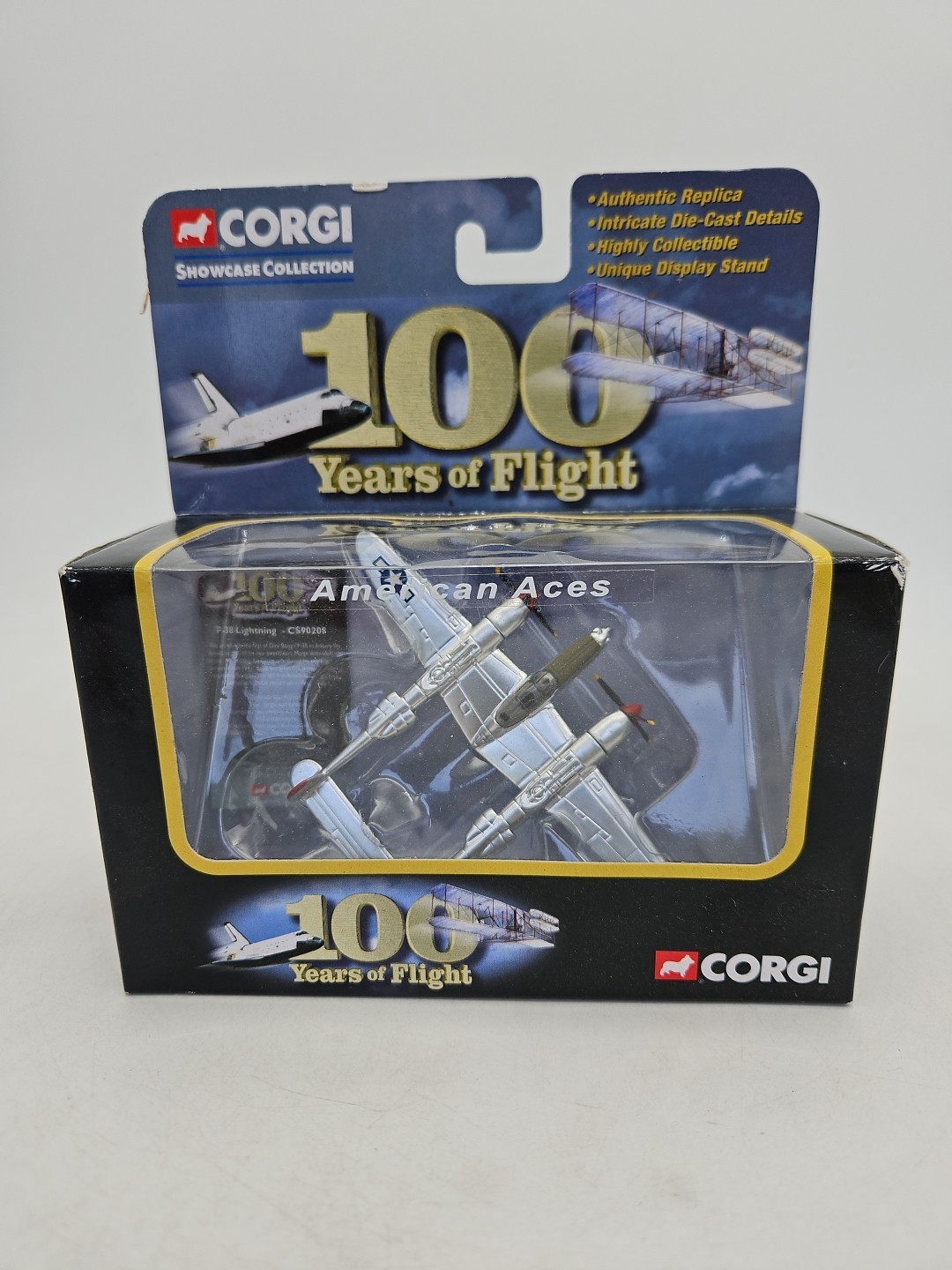 CORGI  P-38 LIGHTNING  RICHARD BONG  100 YEARS OF FLIGHT AMERICAN ACES  NEW