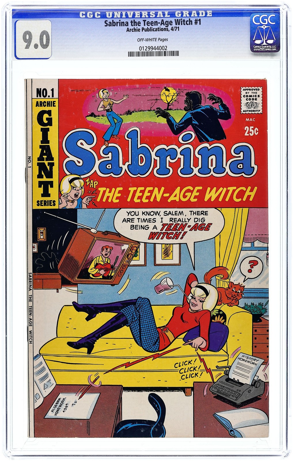 Sabrina the Teenage Witch #1 CGC 9.0 1971 0129944002