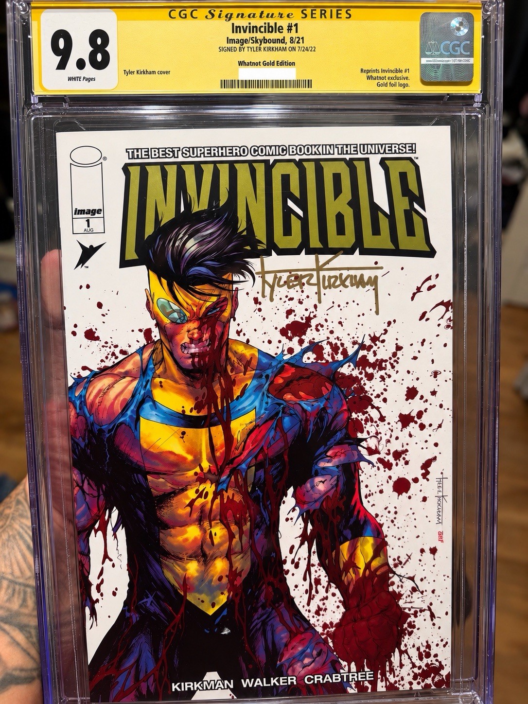 Invincible #1 Ryan Ottley | Whatnot Gold Foil LTD 150 | Kirkham CGC 9.8