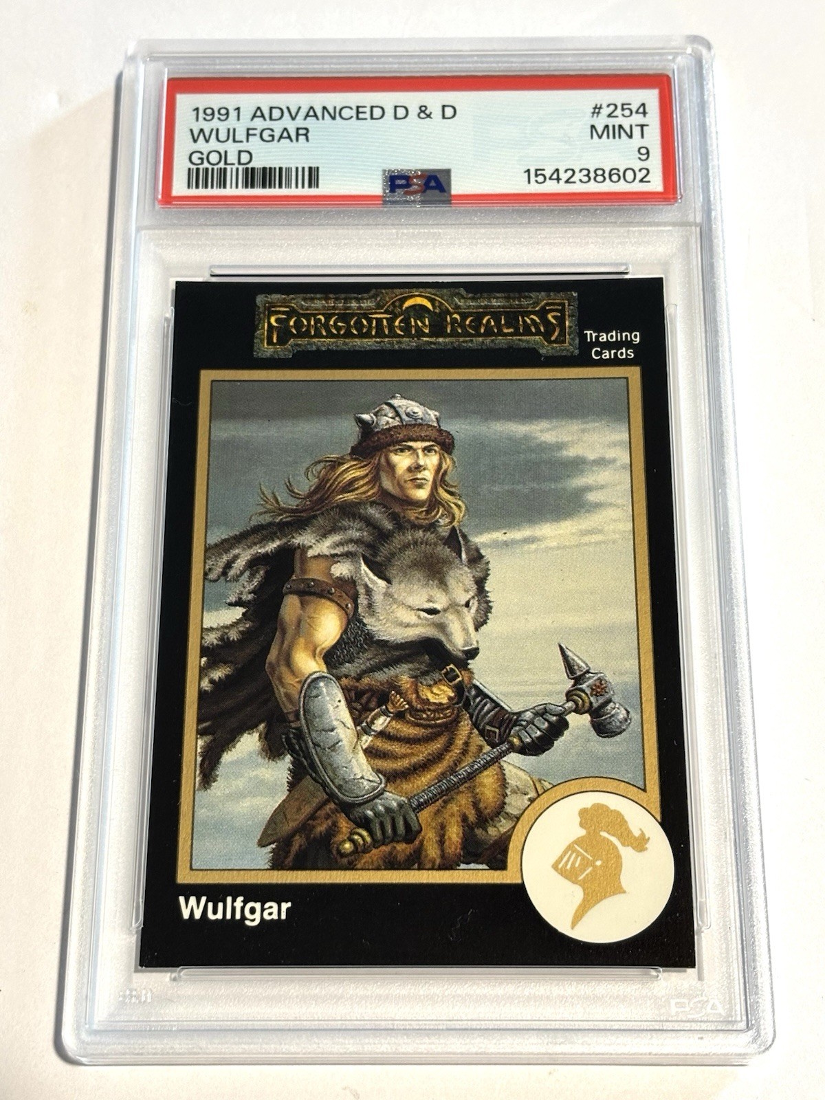 1991 Advanced Dungeons & Dragons Gold Border Wulfgar #254 PSA 9 Rookie 1 of 1