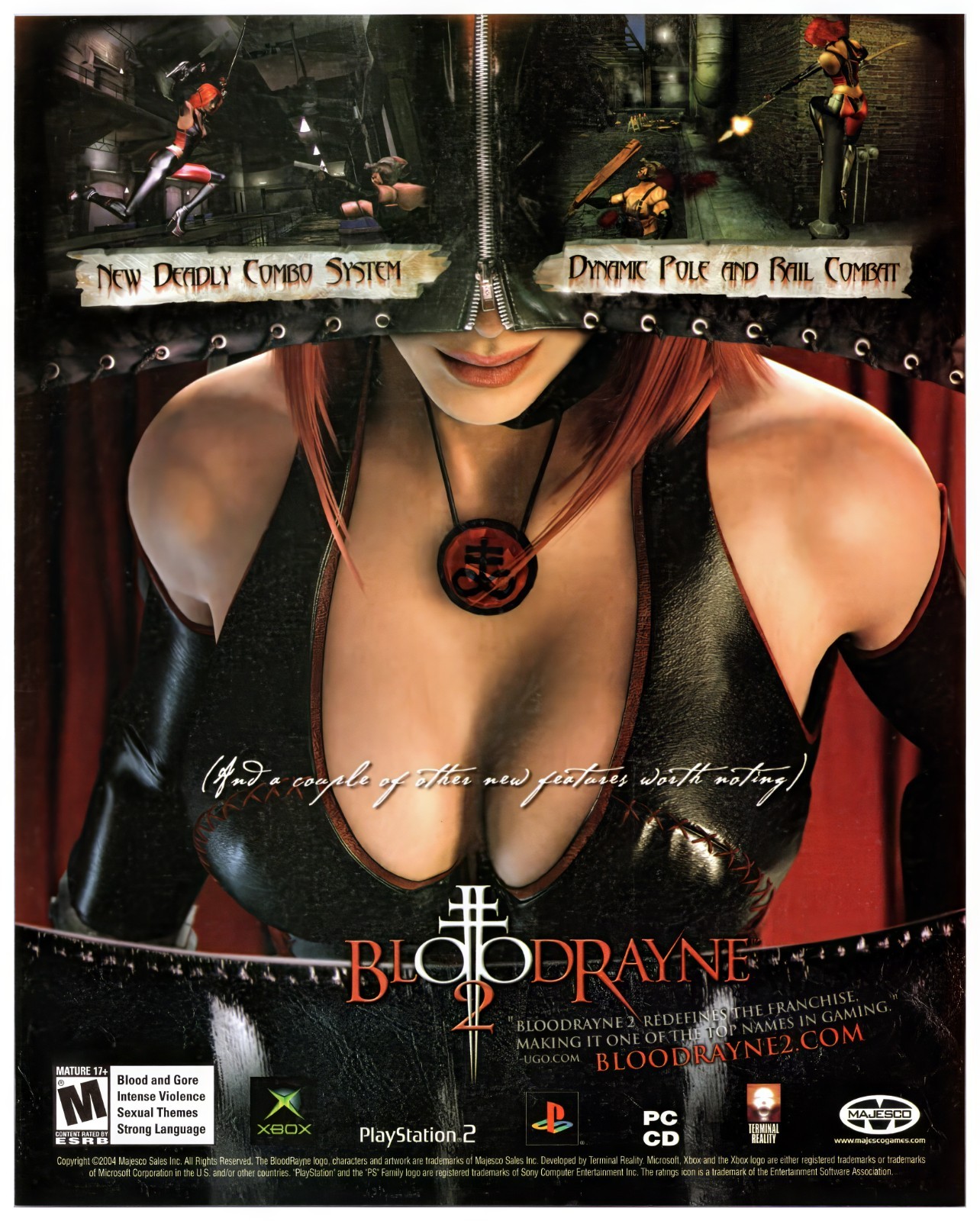 BloodRayne - PS2 Xbox PC - Vintage Original Print Ad/Poster - Promo Art 2004