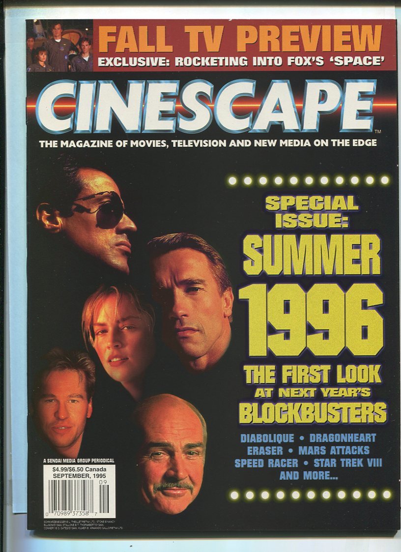 Cinescape  Sept. 1995 Dragonheart Eraser Star Trek ll Speedc Racer    MBX23