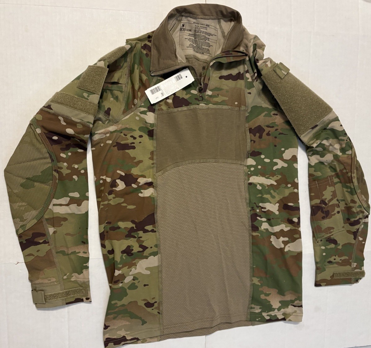 USGI Army Advanced Combat Shirt ACS Size Small 1/4 Zip Multicam Flame Resistant