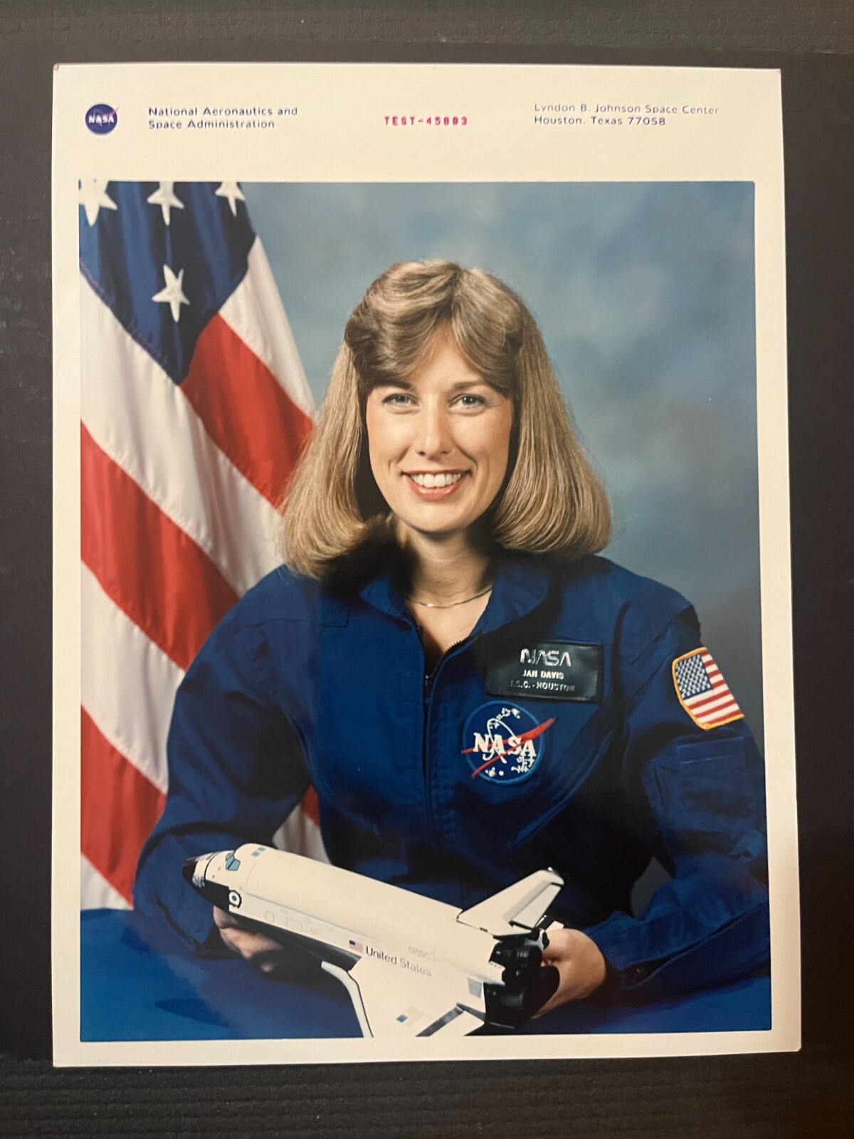 Vintage JSC NASA Kodak Photo Red Serial TEST-45883 Nancy Jan Davis