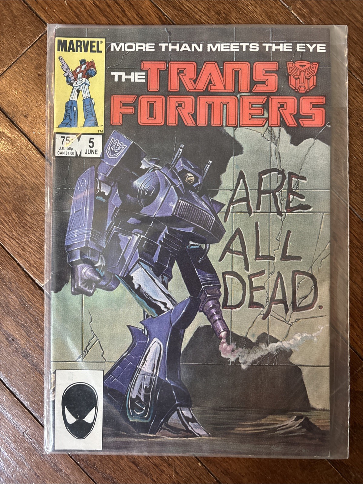Transformers #5 Marvel 1985 Deadstock Sealed Mint Unread Shockwave Comic G1