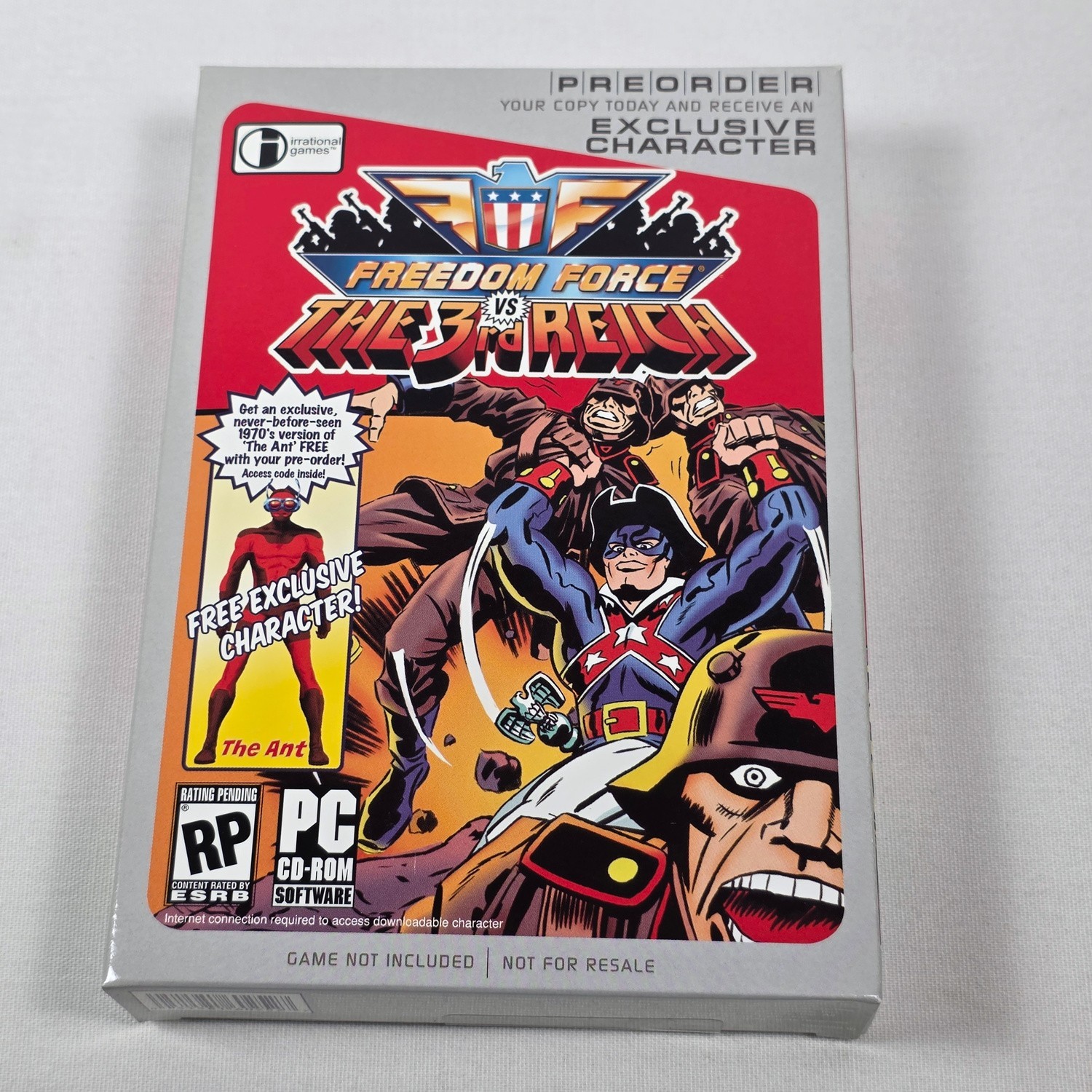 Freedom Force VS The 3rd Reich Preorder Bonus Factory Sealed Game-Not-Included