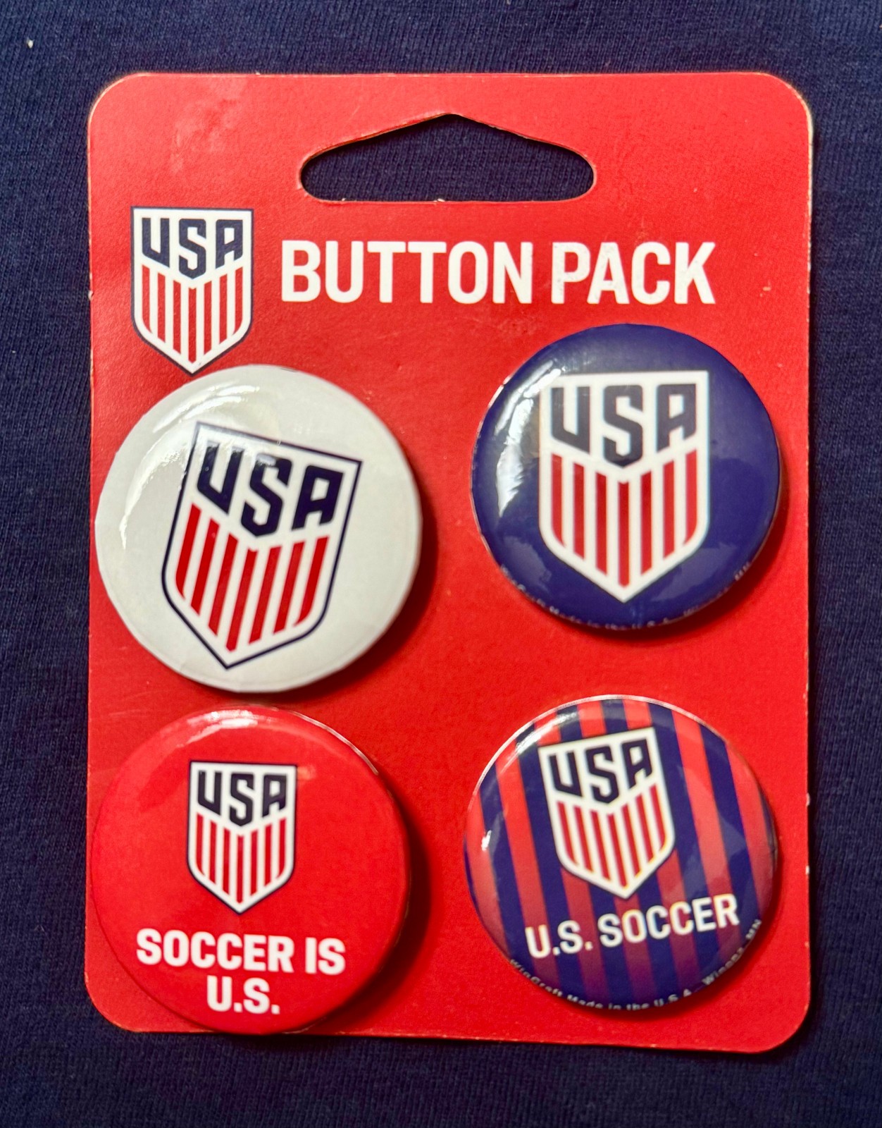 USA US SOCCER Pin Pinback Button Four Pack 2026 FIFA WORLD CUP Balogun PULISIC