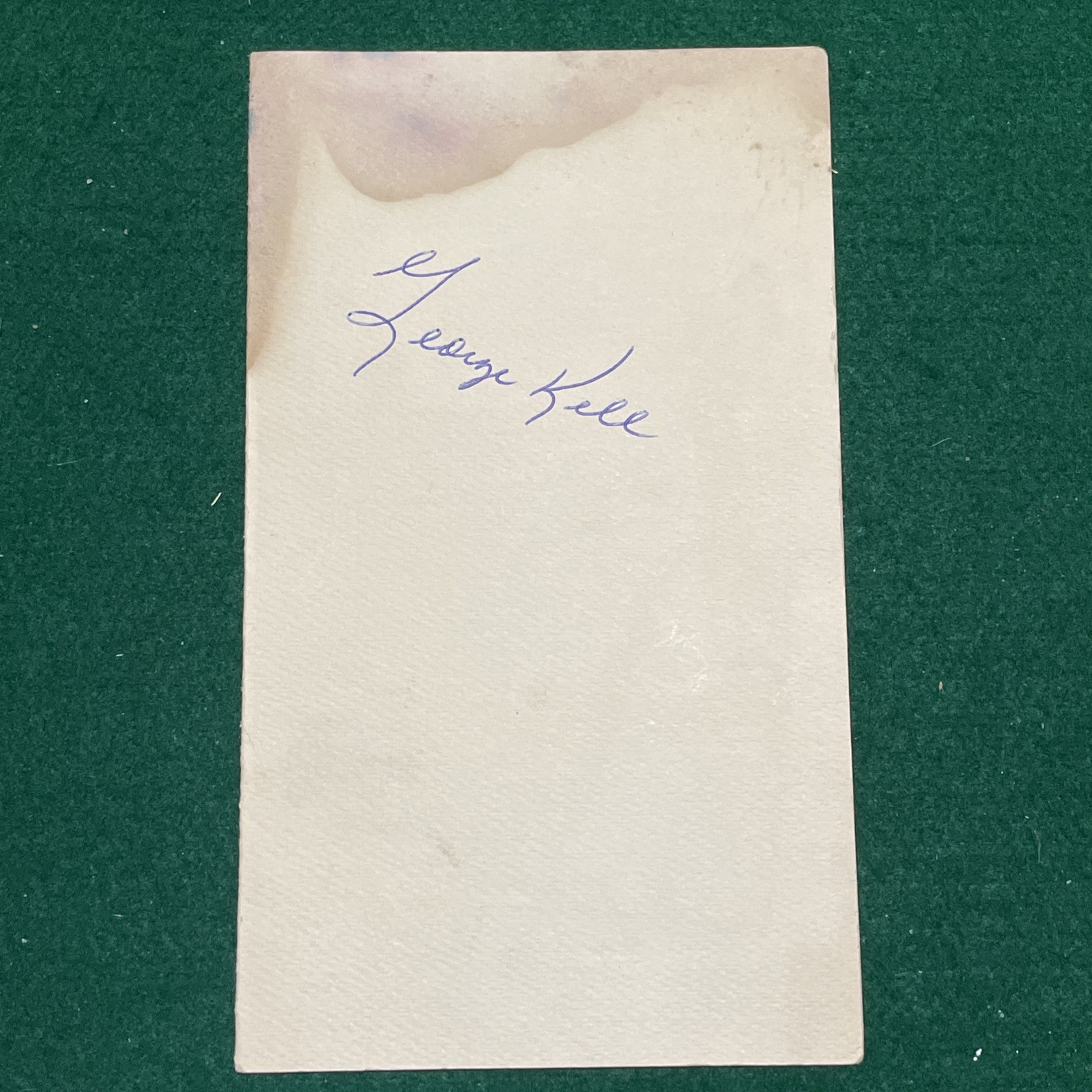 Detroit Tigers 1950 George Kell Signature On The Renown Mario’s Of Detroit Menu