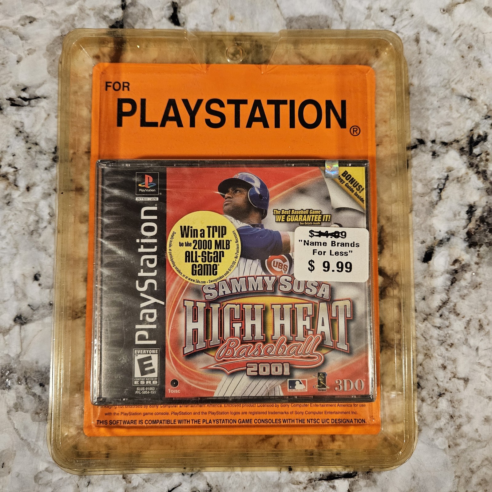 Sealed Blister Pack Sammy Sosa High Heat Baseball 2001 Sony PlayStation 1 RARE