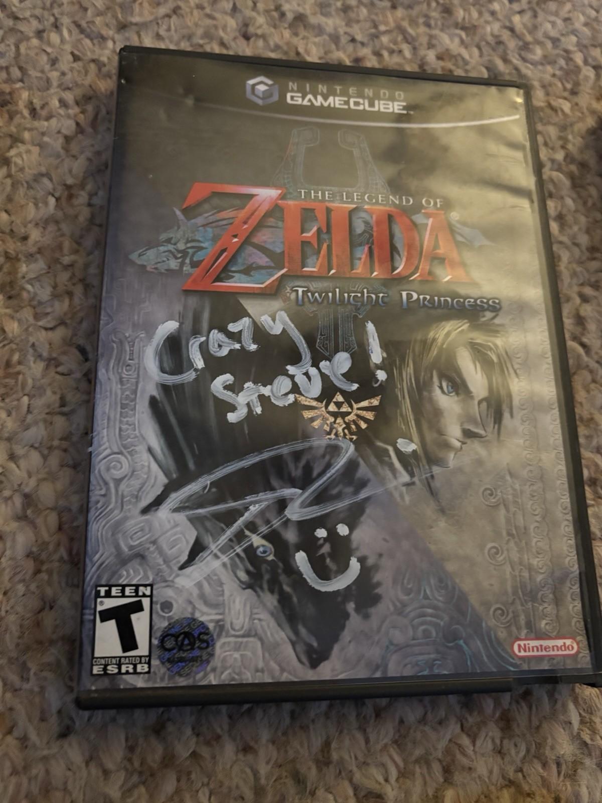 ZELDA TWILIGHT PRINCESS GameCube Autographed By JERRY TRAINOR 