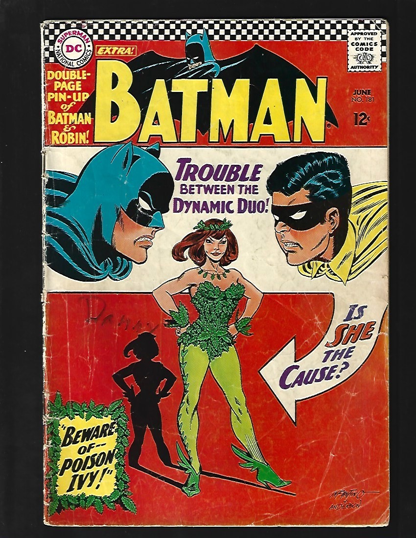 Batman #181 GVG Infantino 1st Poison Ivy Dragon Fly Tiger Moth Robin Comm Gordon