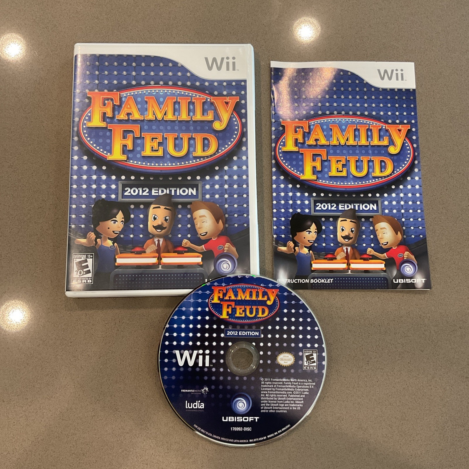 Family Feud -- 2012 Edition (Nintendo Wii, 2011) Complete CIB