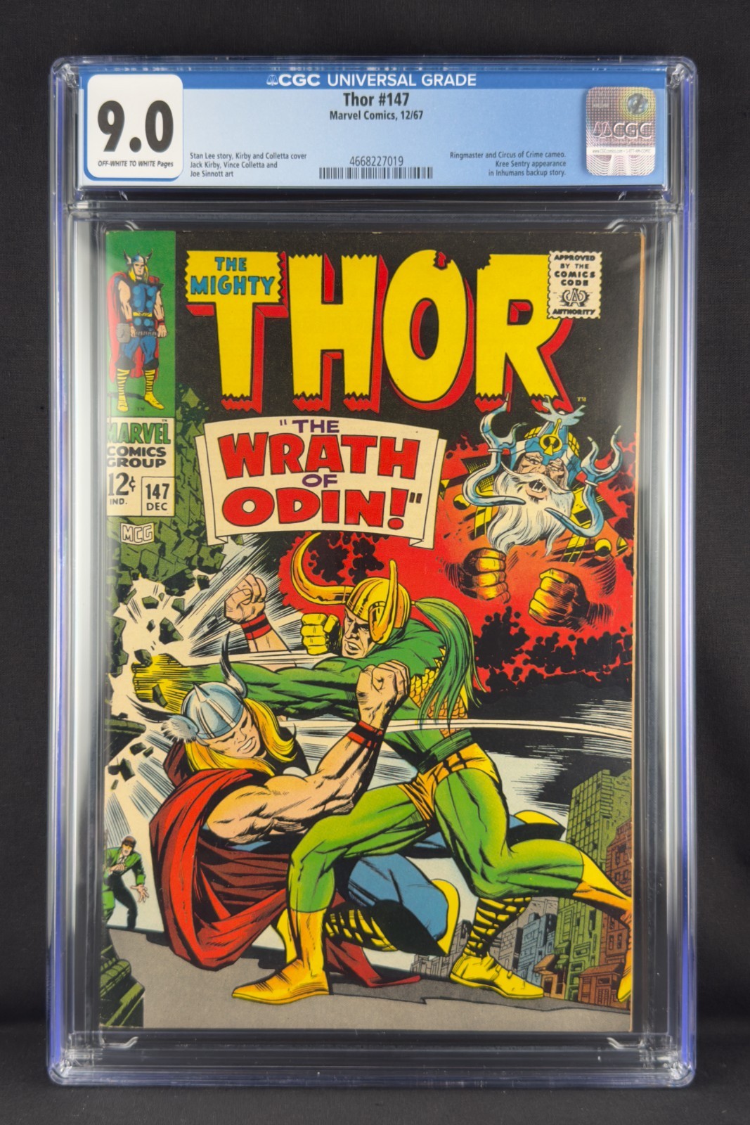 Thor #147 (1967) CGC 9.0 - Origin the Inhumans