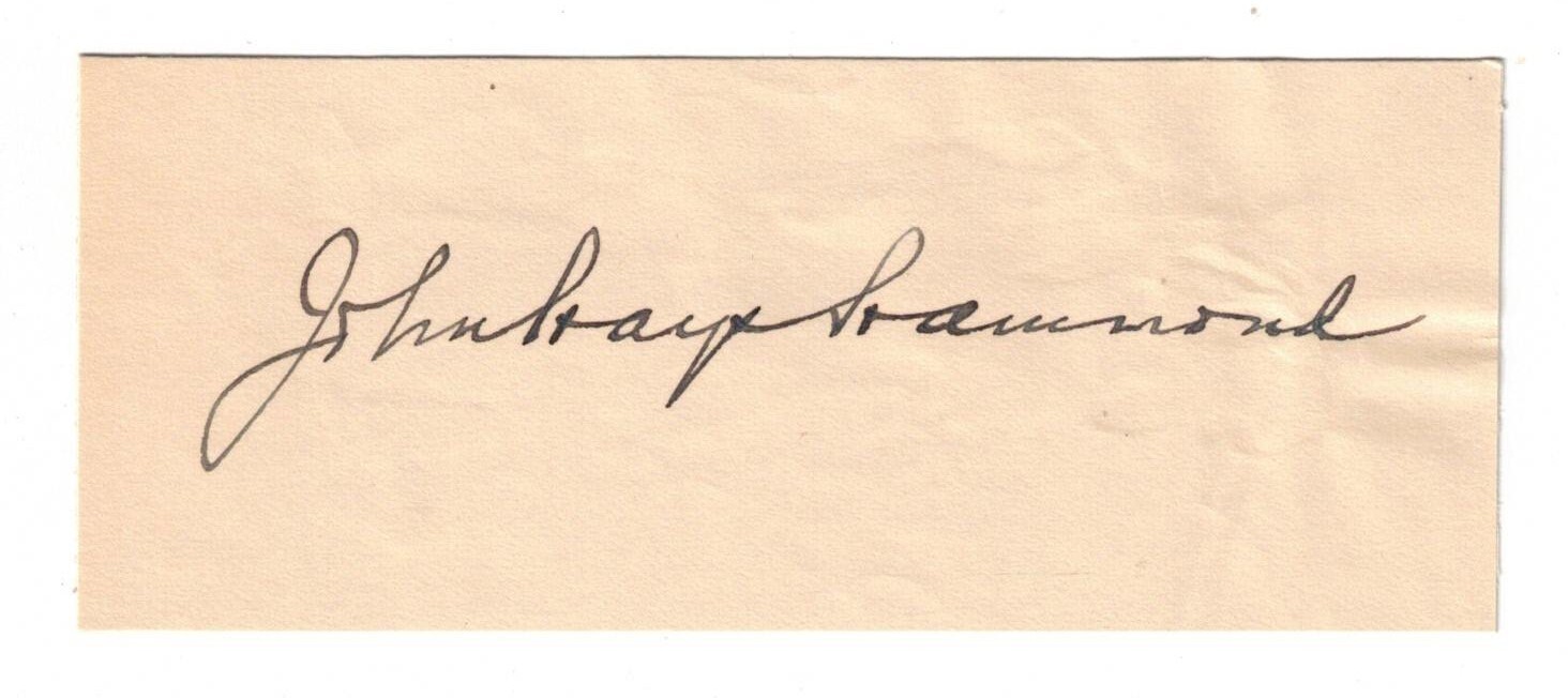 John Hays Hammond Cut Autograph Signed Mining Tycoon Diplomat William Taft