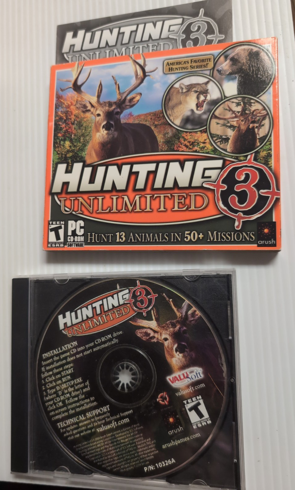Hunting Unlimited 3 PC CD-ROM Video Game Simulation Hunting