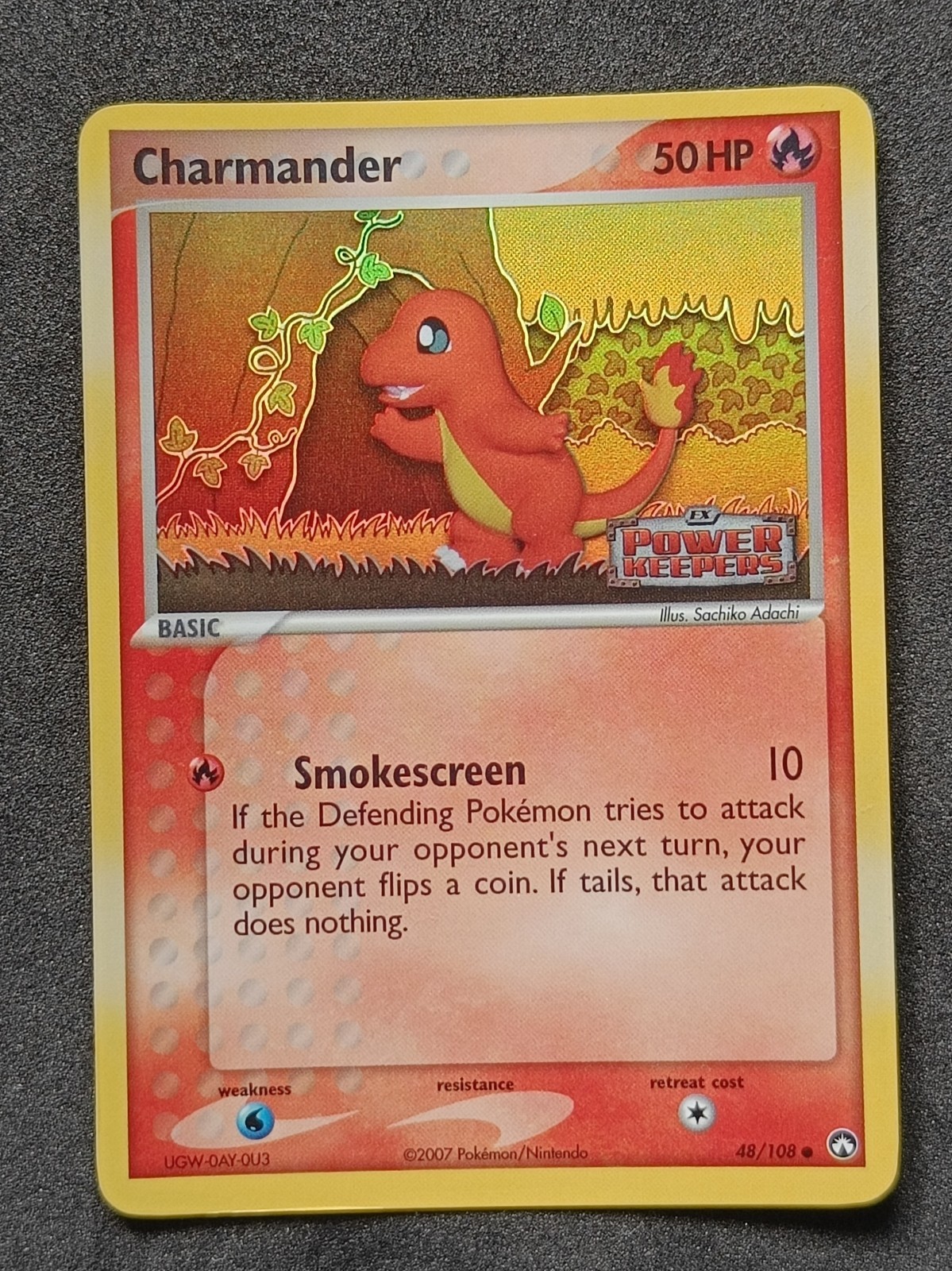 Pokemon TCG Charmander 48/108 EX Power Keepers Stamped Reverse Holo Card - LP