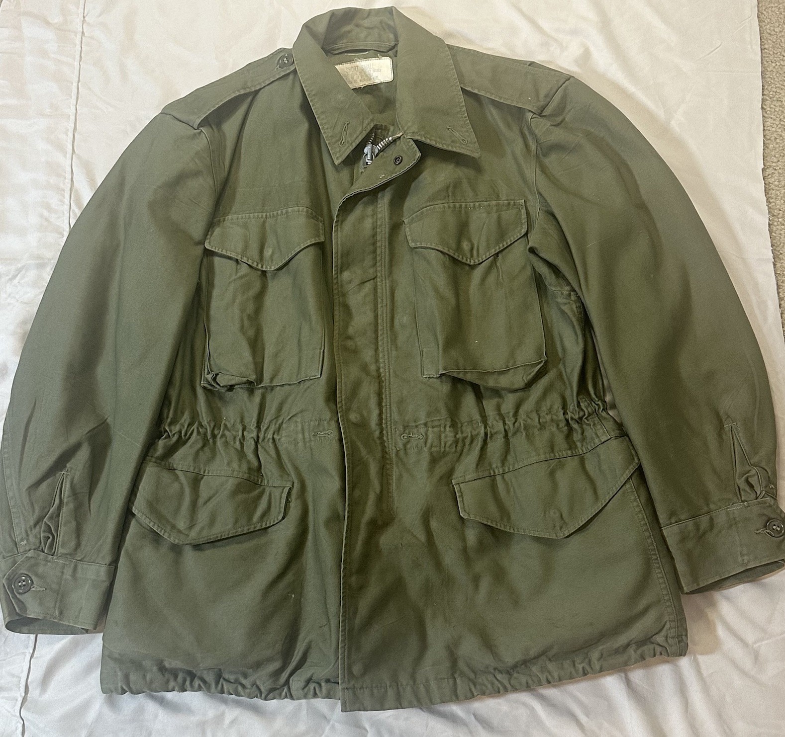 Vtg 1950s US Army M1951 Field Jacket Cohen-Fein Co Small Short OG 107 Talon